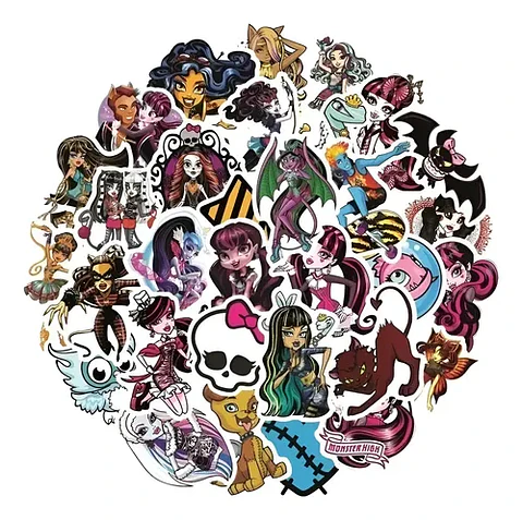 Monster High - Set 50 Stickers / Calcomanias / Pegatinas