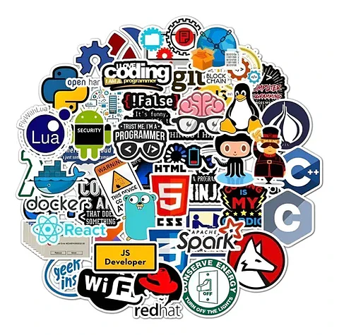 Programador Geek Java - Set De 50 Stickers / Calcomanias
