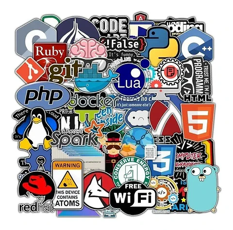 Programador Geek Java - Set De 50 Stickers / Calcomanias