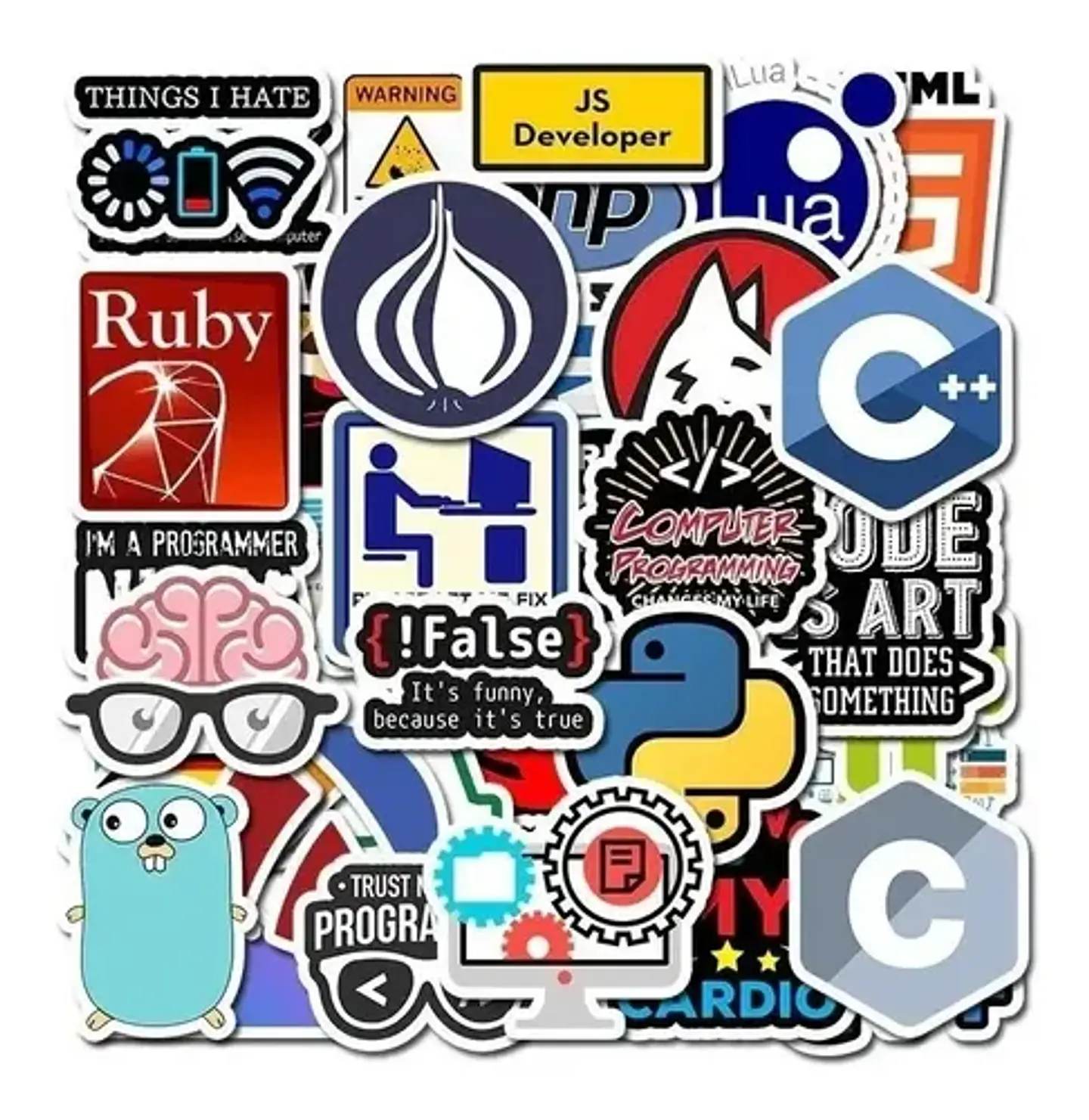 Programador Geek Java - Set De 50 Stickers / Calcomanias 3
