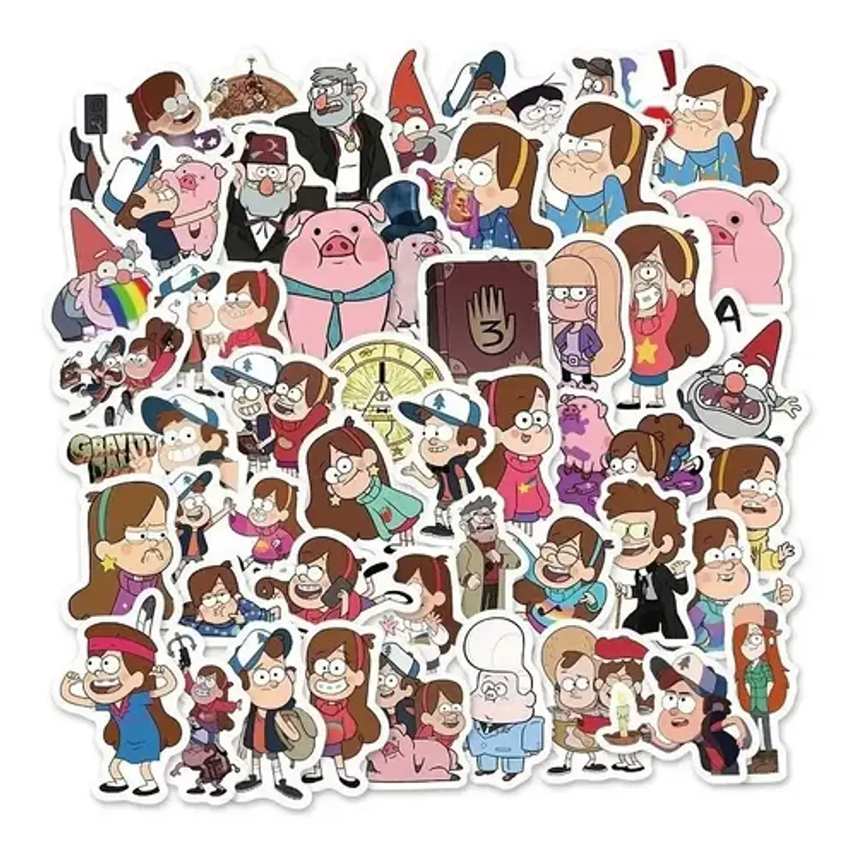 Gravity Falls - Set De 50 Stickers / Calcomanias / Pegatinas 3