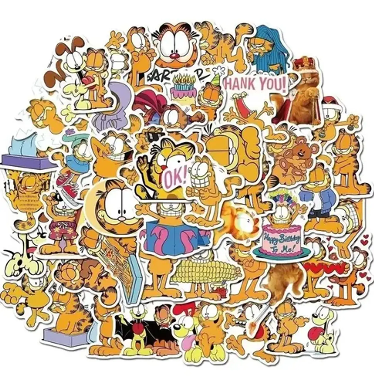 Garfield - Set De 50 Stickers / Calcomanias / Pegatinas 1