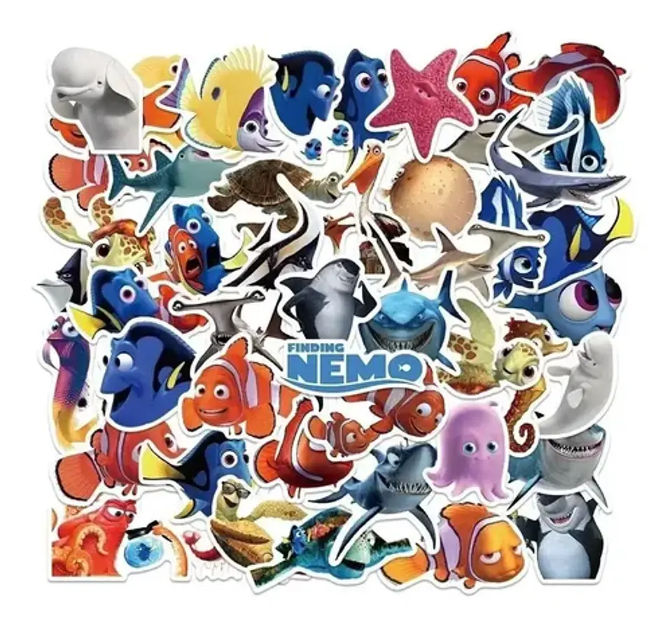 Buscando A Nemo - Set 50 Stickers / Calcomanias / Pegatinas 4