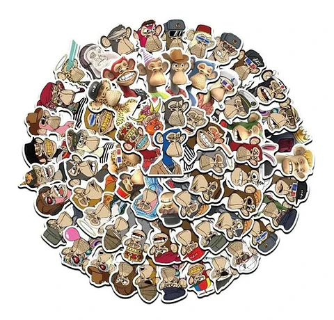 Bored Ape / Nft - Set 50 Stickers / Calcomanias / Pegatinas