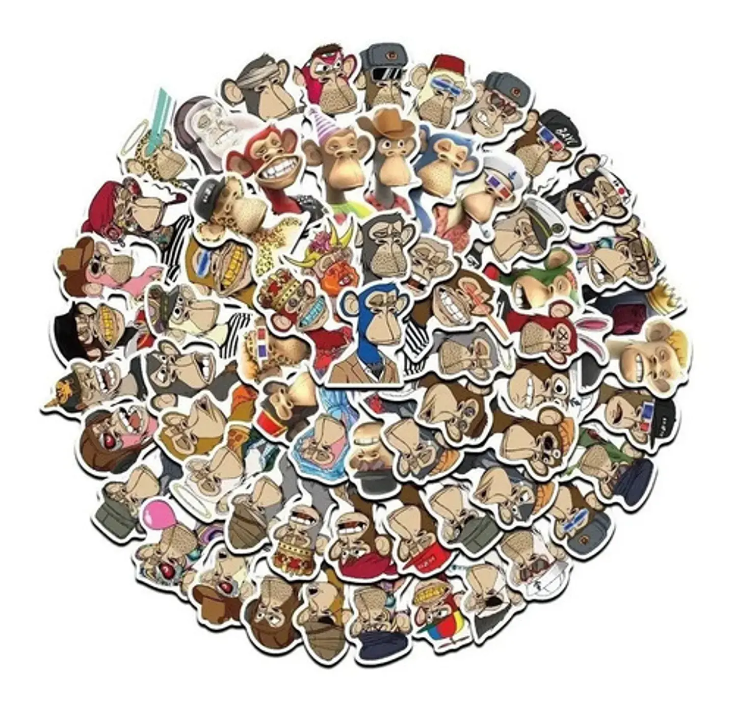 Bored Ape / Nft - Set 50 Stickers / Calcomanias / Pegatinas 1