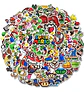 Set 100 Stickers De Super Mario Bros - Pegatinas/calcomanias - Miniatura 1