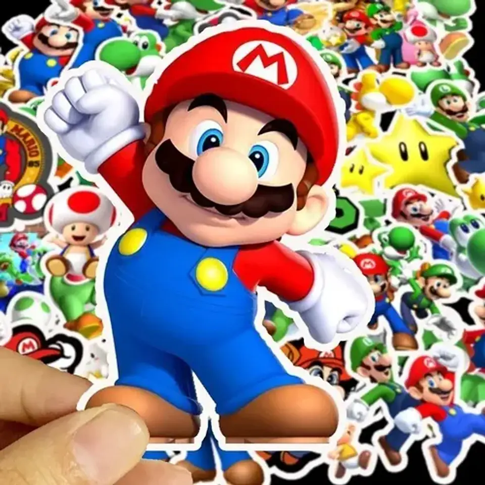 Set 100 Stickers De Super Mario Bros - Pegatinas/calcomanias 5