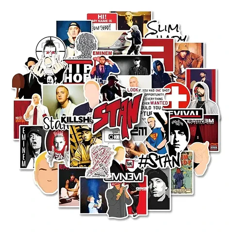 Eminem - Set De 50 Stickers / Calcomanias / Pegatinas