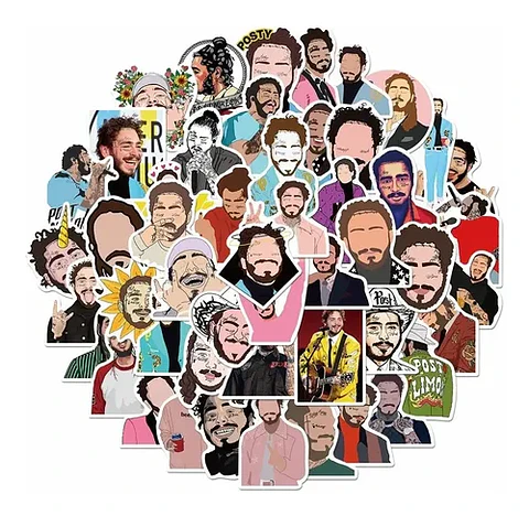 Post Malone - Set De 50 Stickers / Calcomanias / Pegatinas