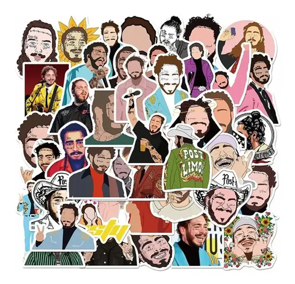 Post Malone - Set De 50 Stickers / Calcomanias / Pegatinas 4