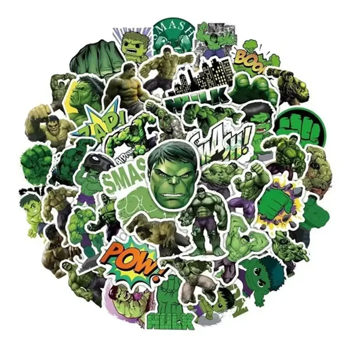 Hulk - Set De 50 Stickers / Calcomanias / Pegatinas 1