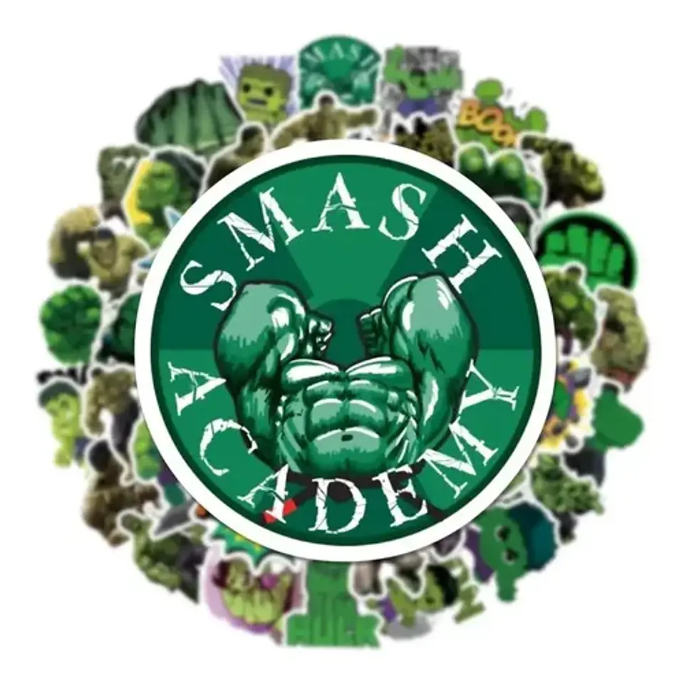 Hulk - Set De 50 Stickers / Calcomanias / Pegatinas 2