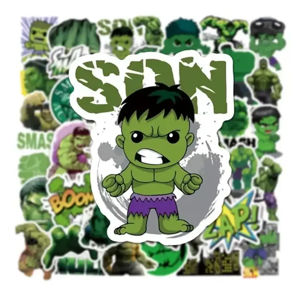 Hulk - Set De 50 Stickers / Calcomanias / Pegatinas 4