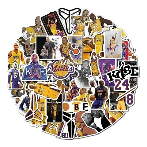 Kobe Bryant - Set De 50 Stickers / Calcomanias / Pegatinas