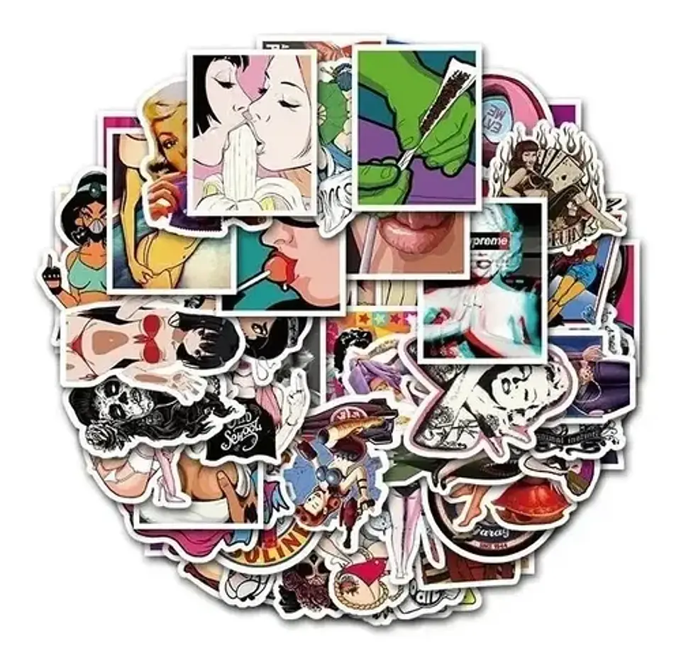 Free Woman - Set De 50 Stickers / Calcomanias / Pegatinas 1