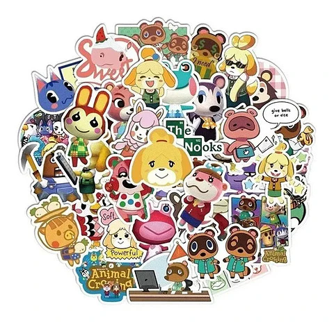Animal Crossing - Set 50 Stickers / Calcomanias / Pegatinas