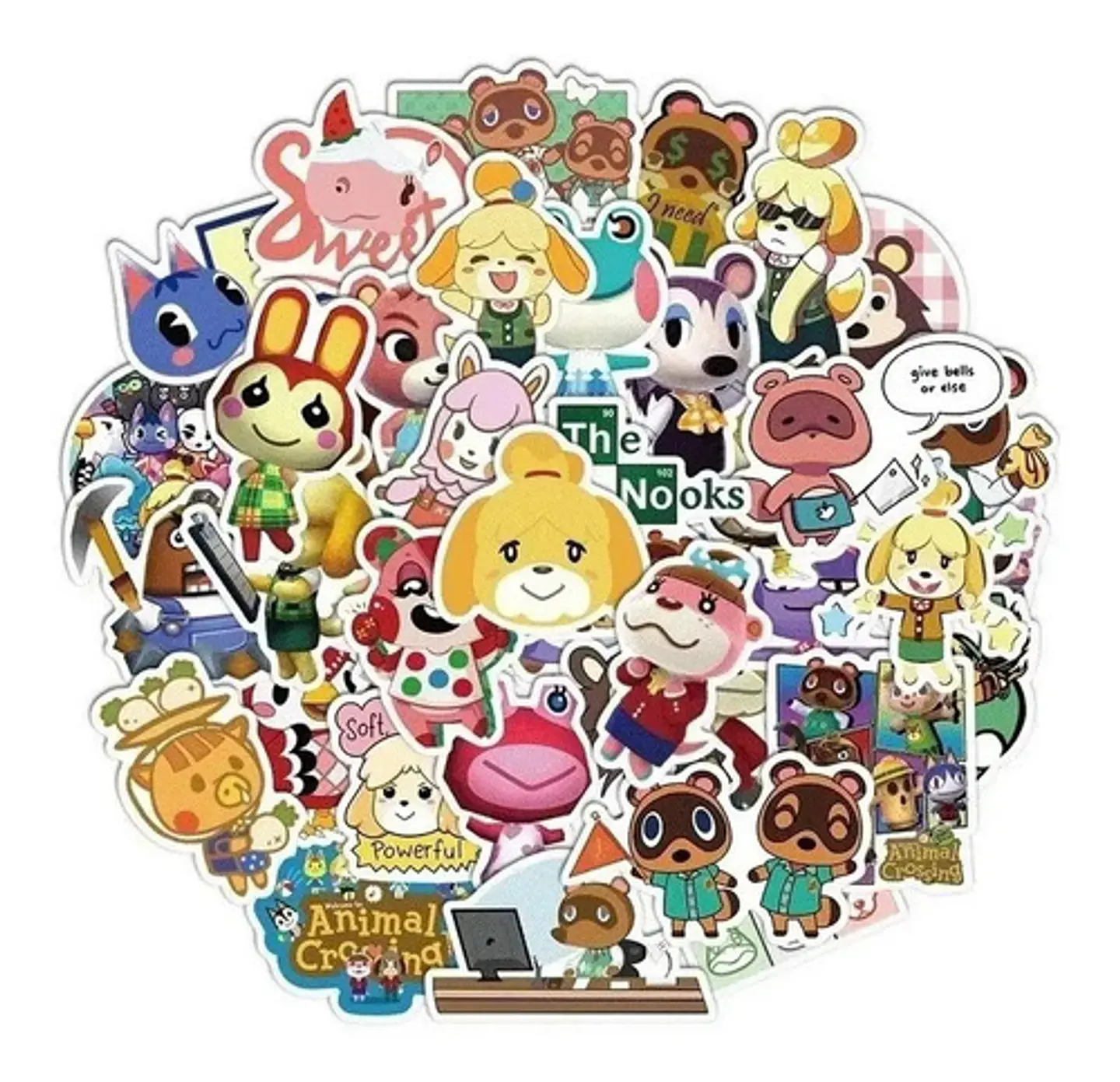 Animal Crossing - Set 50 Stickers / Calcomanias / Pegatinas 1
