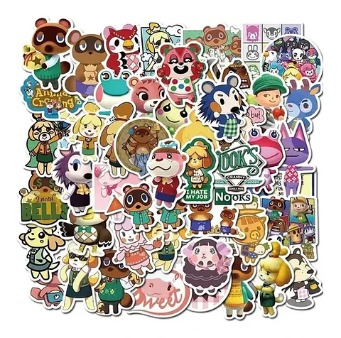 Animal Crossing - Set 50 Stickers / Calcomanias / Pegatinas