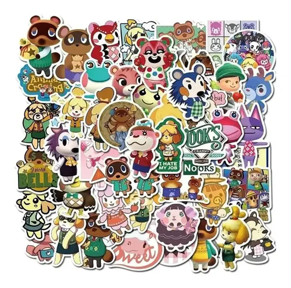 Animal Crossing - Set 50 Stickers / Calcomanias / Pegatinas 2