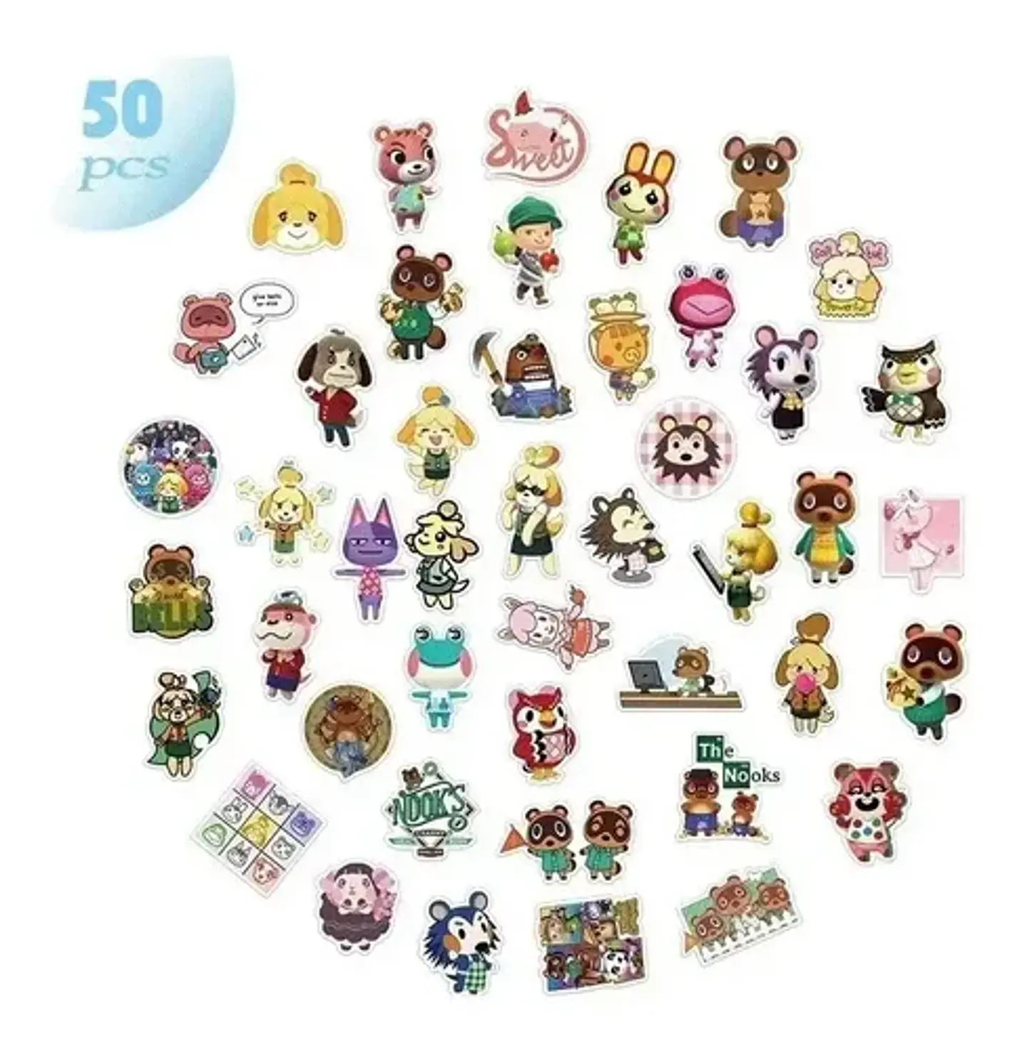 Animal Crossing - Set 50 Stickers / Calcomanias / Pegatinas 4