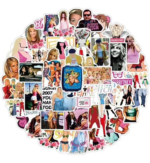 Britney Spears - Set 50 Stickers / Calcomanias / Pegatinas