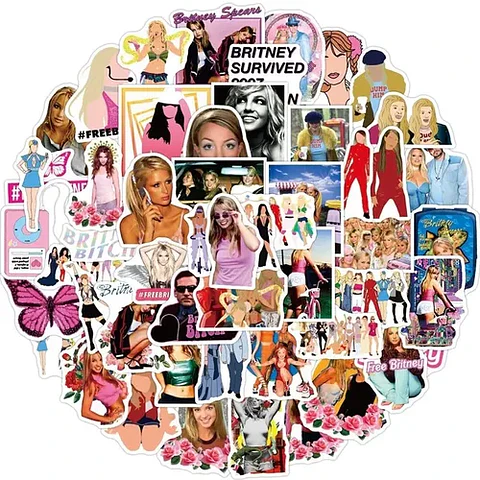 Britney Spears - Set 50 Stickers / Calcomanias / Pegatinas