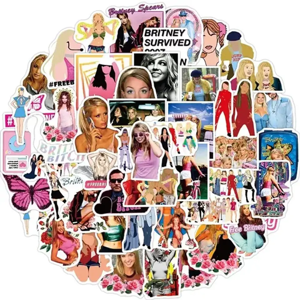 Britney Spears - Set 50 Stickers / Calcomanias / Pegatinas 2