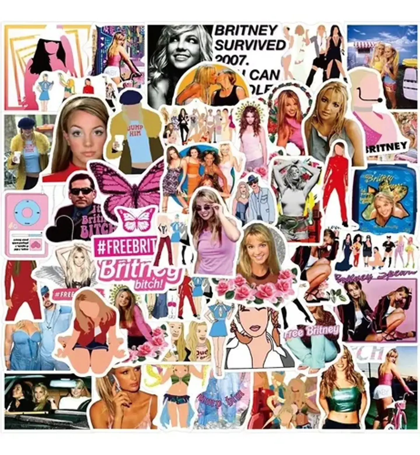 Britney Spears - Set 50 Stickers / Calcomanias / Pegatinas 5