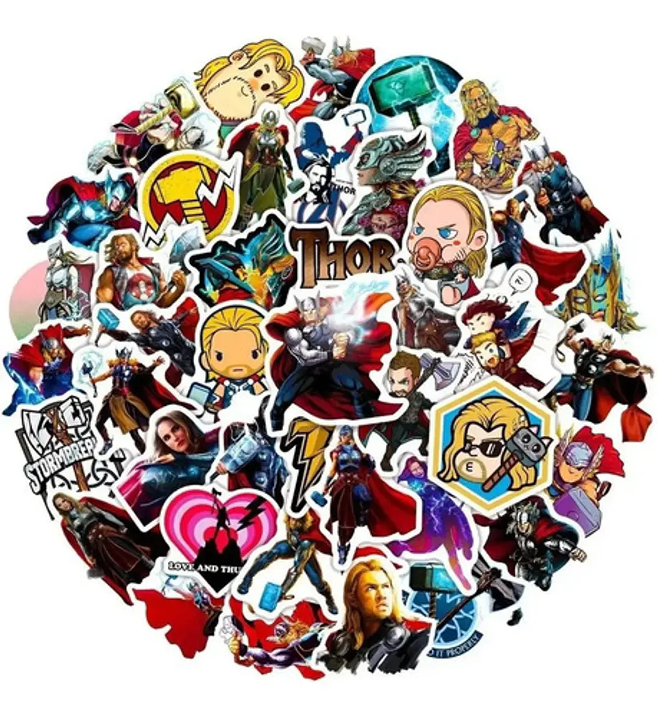 Thor - Set De 50 Stickers / Calcomanias / Pegatinas 1