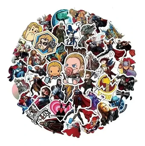 Thor - Set De 50 Stickers / Calcomanias / Pegatinas
