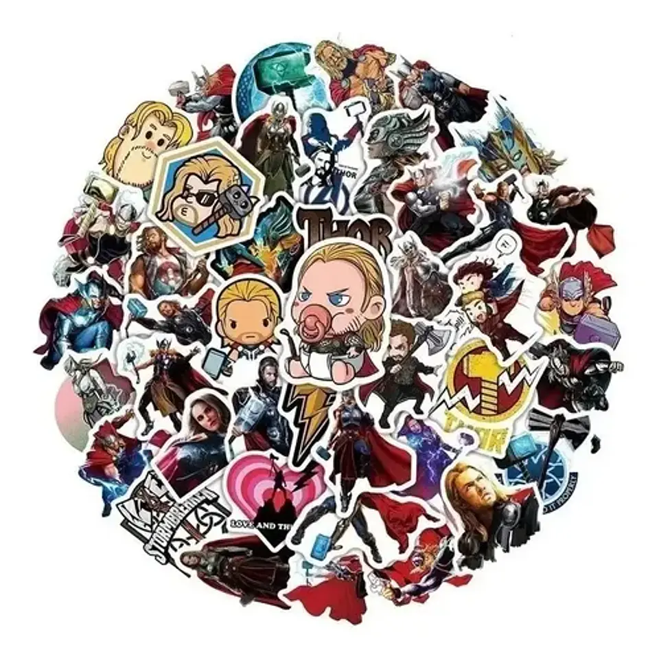 Thor - Set De 50 Stickers / Calcomanias / Pegatinas 2