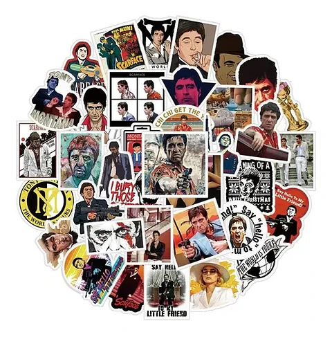 Scarface Set De 50 Stickers / Calcomanias / Pegatinas