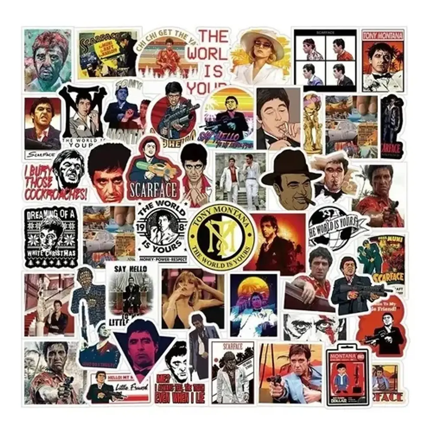 Scarface Set De 50 Stickers / Calcomanias / Pegatinas 5