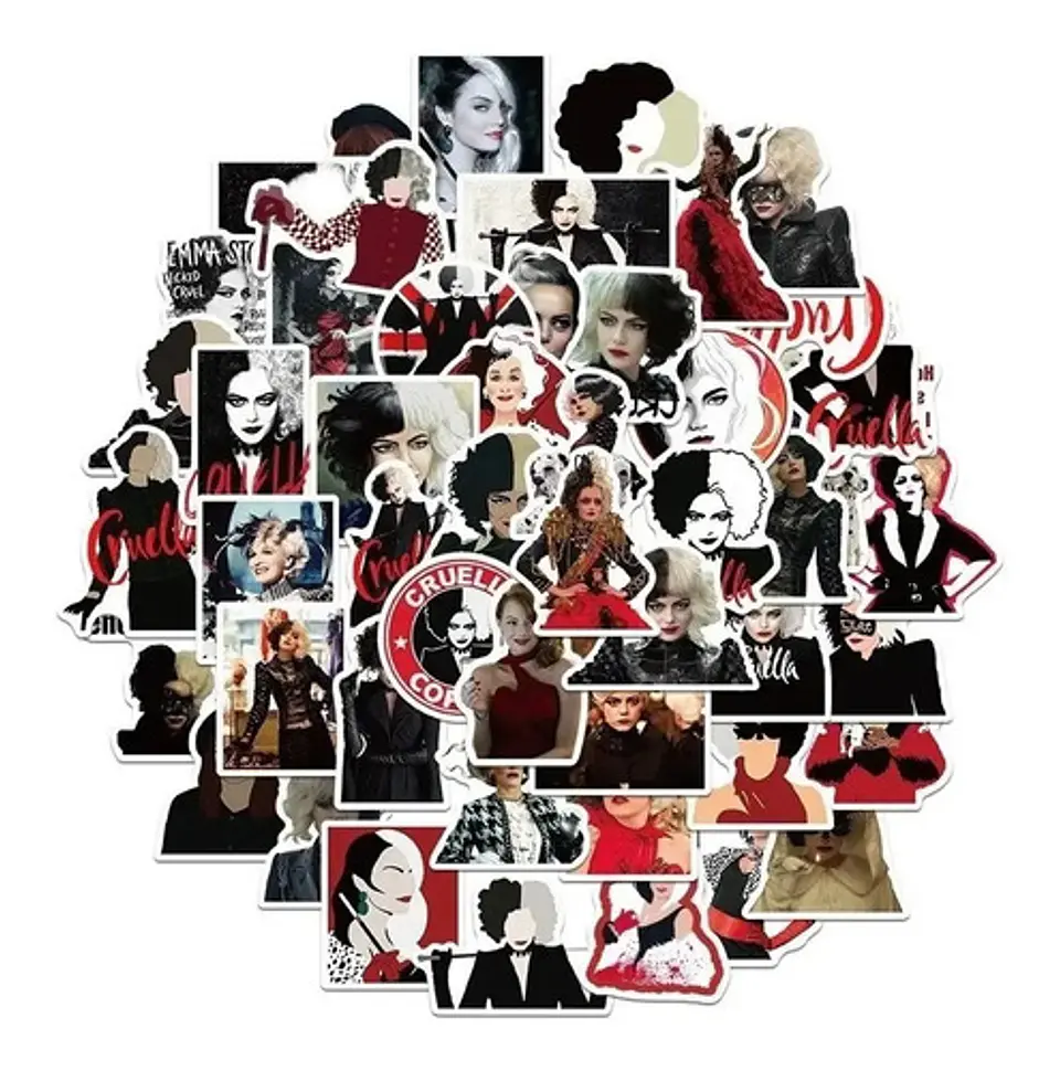 Cruella - Set De 50 Stickers / Calcomanias / Pegatinas 1