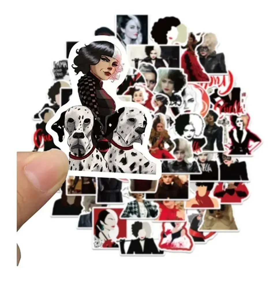Cruella - Set De 50 Stickers / Calcomanias / Pegatinas 4