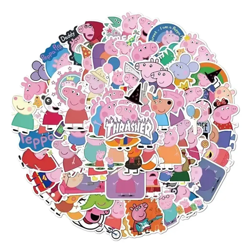 Peppa Pig - Set 50 Stickers / Calcomanias / Pegatinas 1