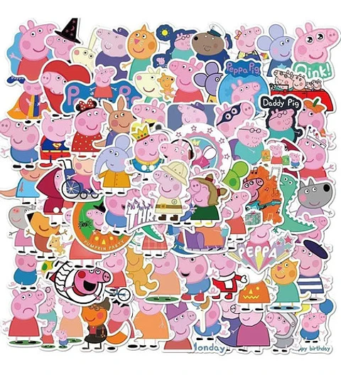 Peppa Pig - Set 50 Stickers / Calcomanias / Pegatinas