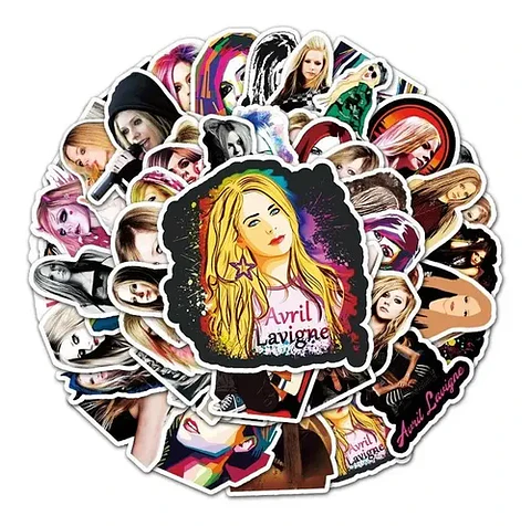 Avril Lavigne - Set De 50 Stickers / Calcomanias / Pegatinas