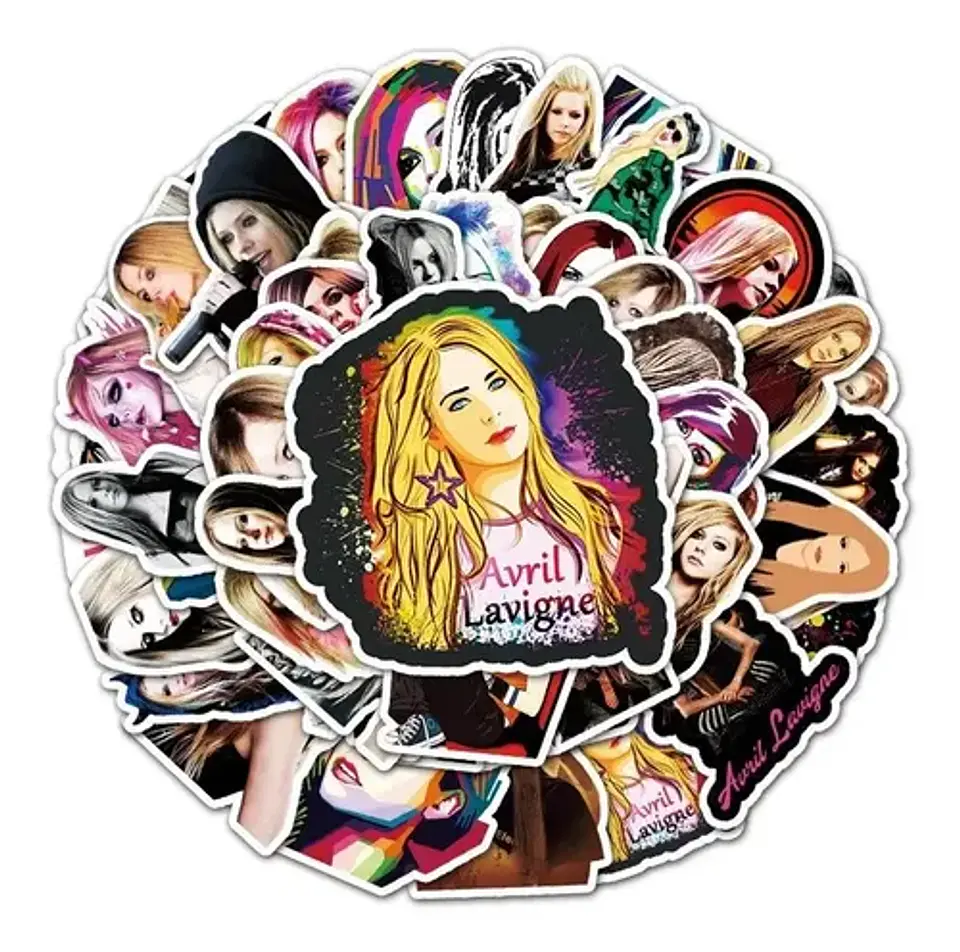 Avril Lavigne - Set De 50 Stickers / Calcomanias / Pegatinas 1