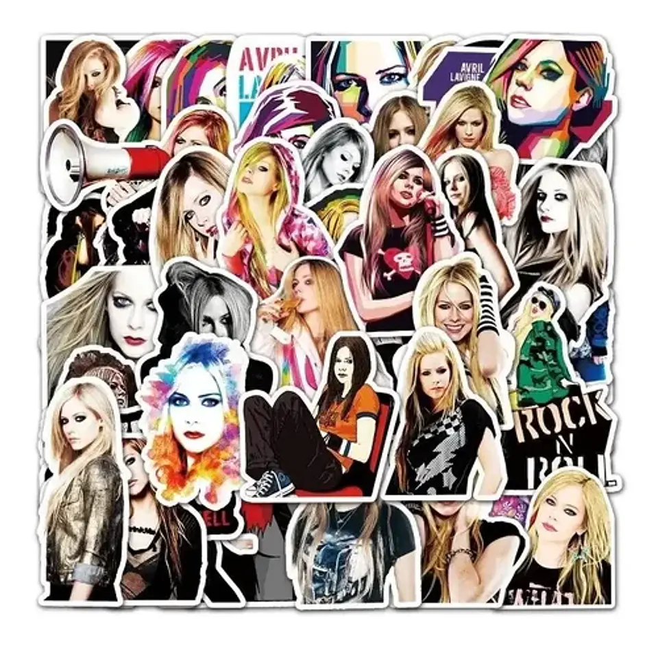 Avril Lavigne - Set De 50 Stickers / Calcomanias / Pegatinas 4