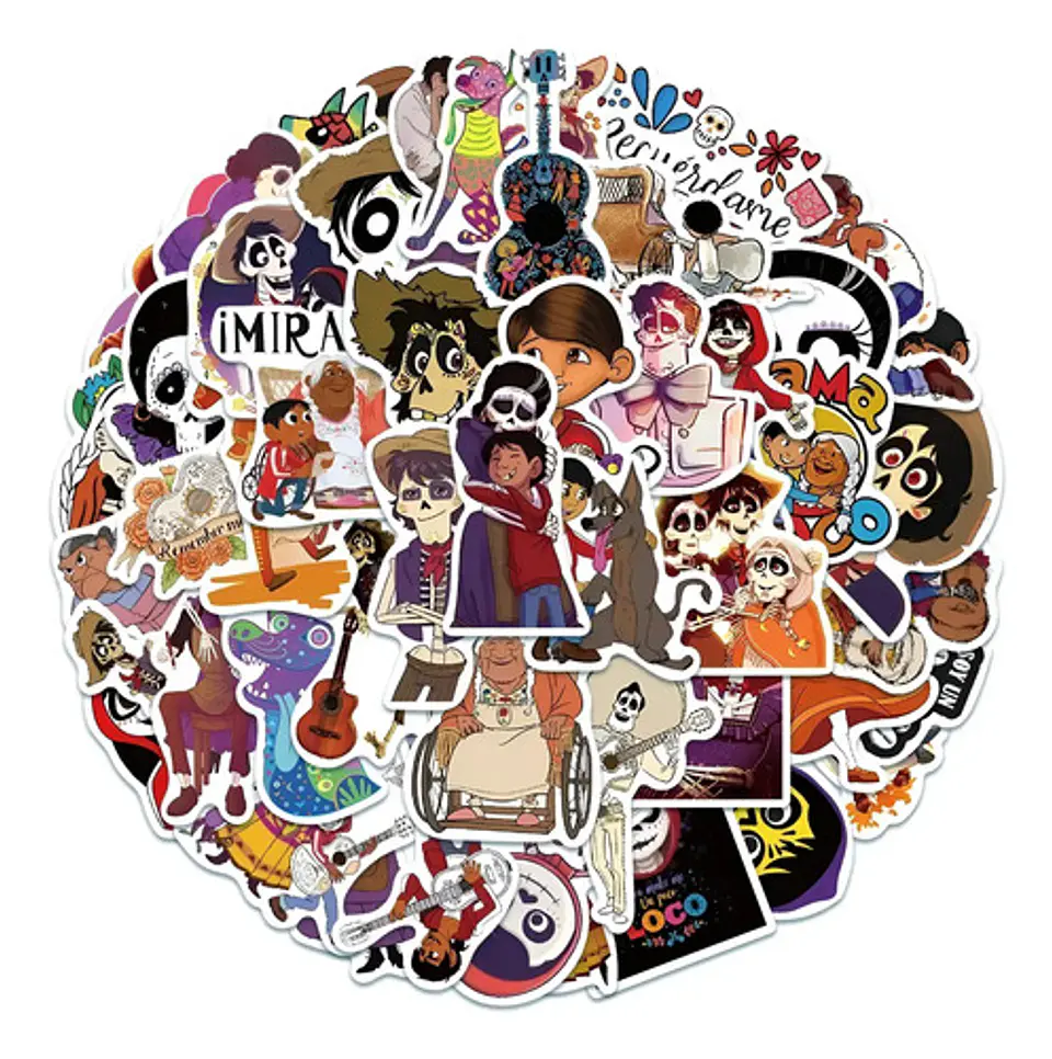Coco - Set 50 Stickers / Calcomanias / Pegatinas 1
