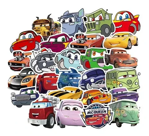 Cars - Set De 50 Stickers / Calcomanías / Pegatinas