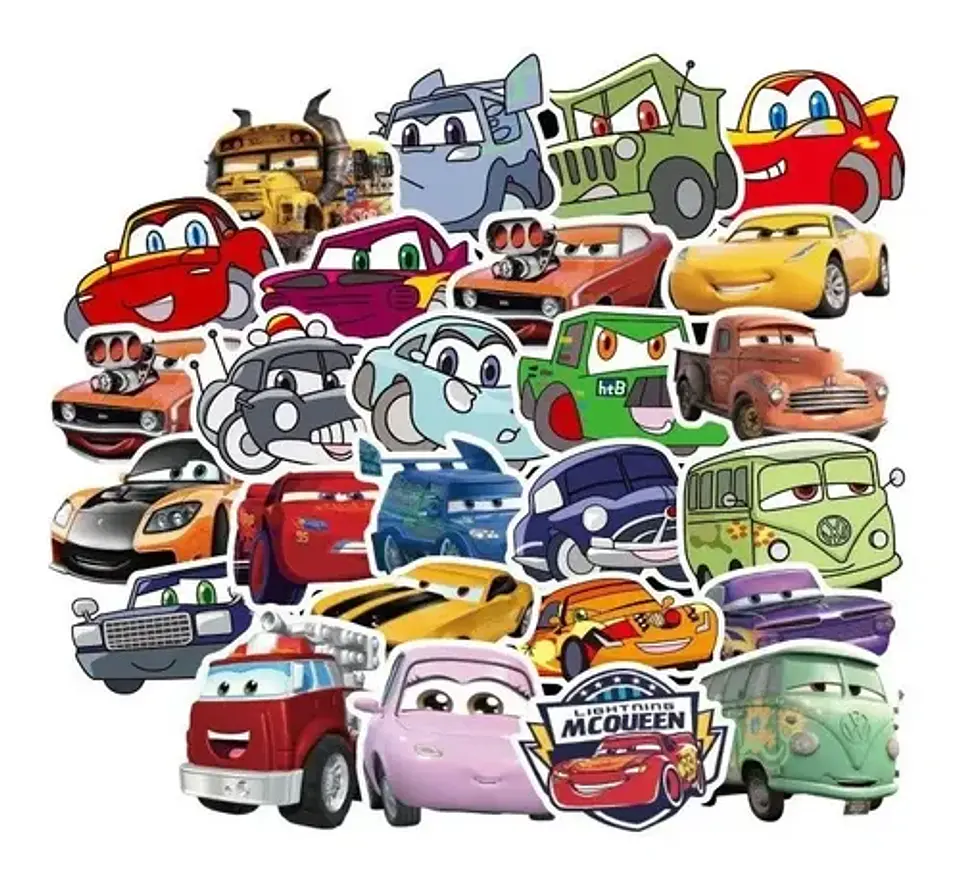 Cars - Set De 50 Stickers / Calcomanías / Pegatinas 2