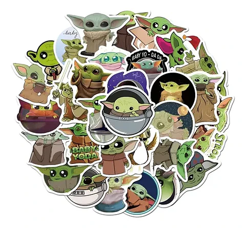 Baby Yoda - Set De 50 Stickers / Calcomanías / Pegatinas
