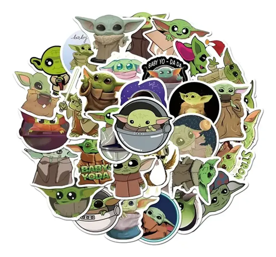 Baby Yoda - Set De 50 Stickers / Calcomanías / Pegatinas 1