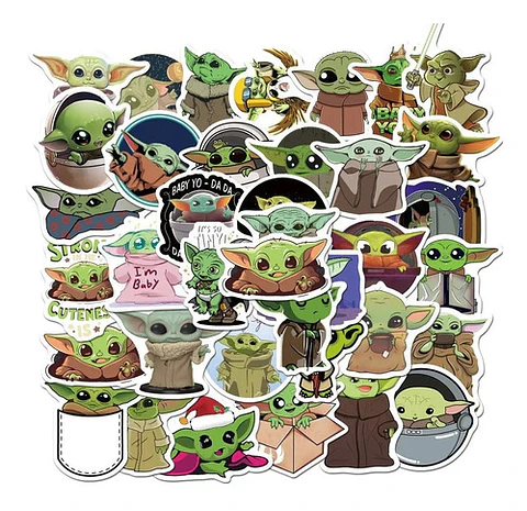 Baby Yoda - Set De 50 Stickers / Calcomanías / Pegatinas