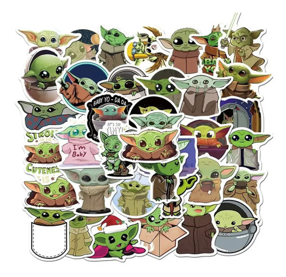Baby Yoda - Set De 50 Stickers / Calcomanías / Pegatinas 2