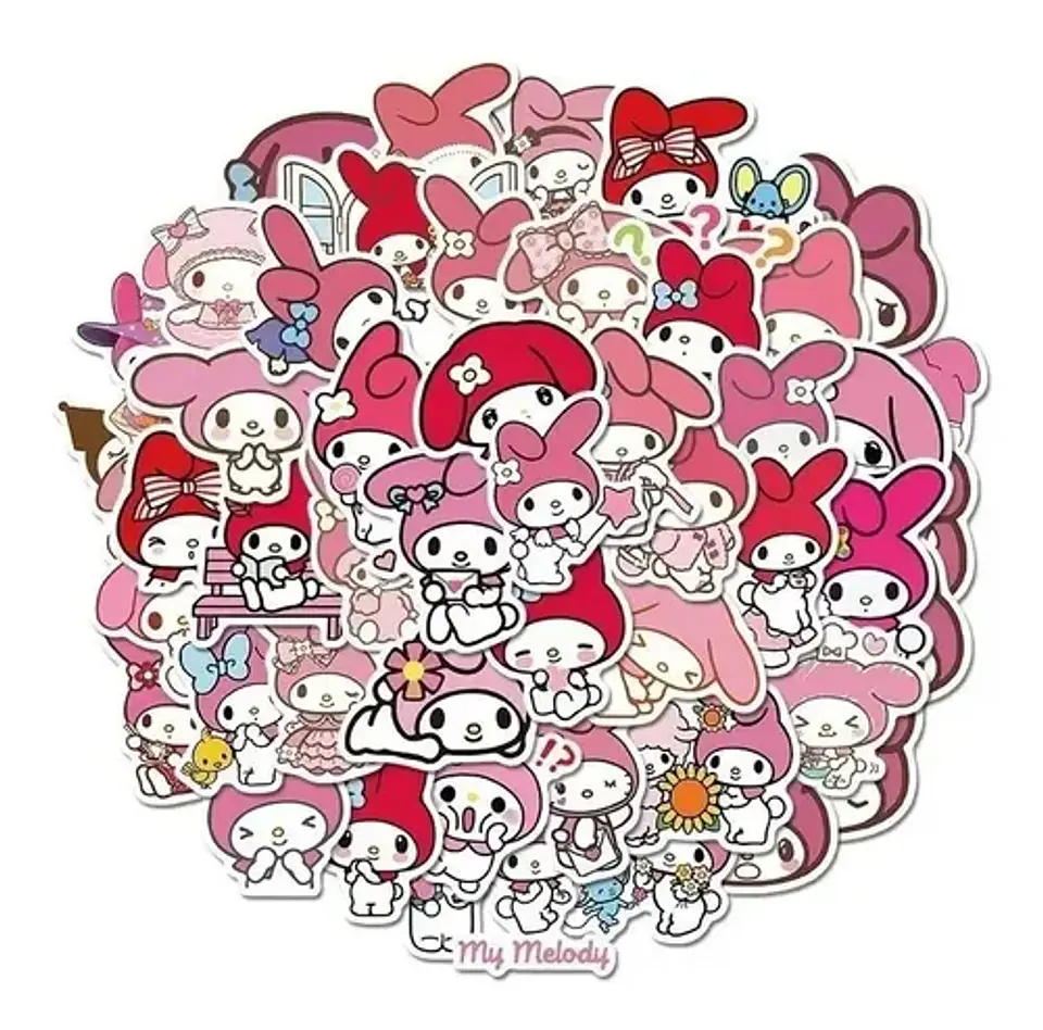 My Melody - Set De 50 Stickers / Calcomanias / Pegatinas 2