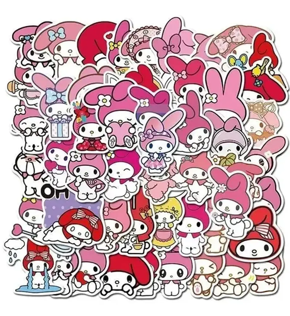 My Melody - Set De 50 Stickers / Calcomanias / Pegatinas 7