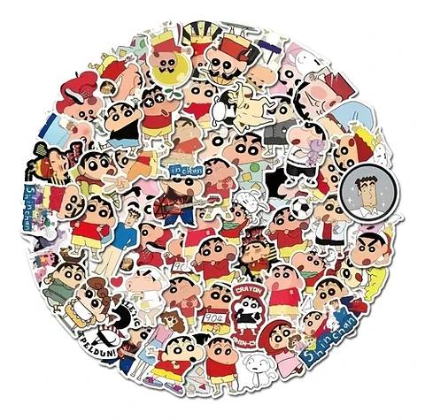 Shin-chan - Set De 50 Stickers / Calcomanias / Pegatinas